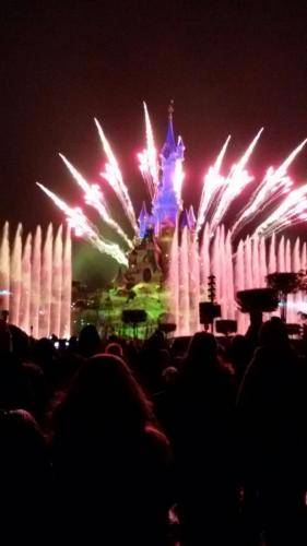 Disney light show and fireworks